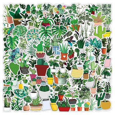 100Pcs PVC Waterproof Plant Sticker Labels STIC-PW0025-03-1