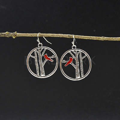Zinc Alloy Enamel Dangle Earrings FS-WG03B65-01-1