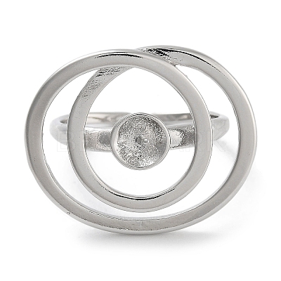 Rack Plating Brass Open Cuff Ring Settings KK-Z071-30P-1