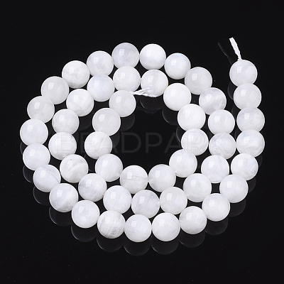 Natural Rainbow Moonstone Beads Strands G-S150-64-8mm-1