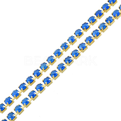 Brass Rhinestone Strass Chains CHC-N017-003B-B08-1