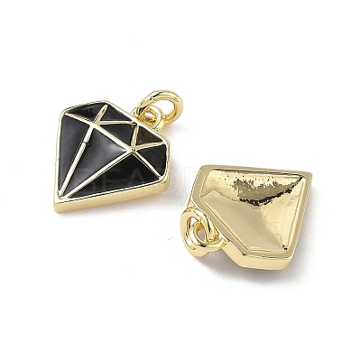 Brass Enamel Charms KK-Q039-05B-G-1