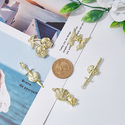 40Pcs 5 Style Alloy Pendants FIND-DC0003-17-1