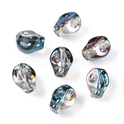 Electroplate Glass Beads Strands EGLA-T021-09J-1