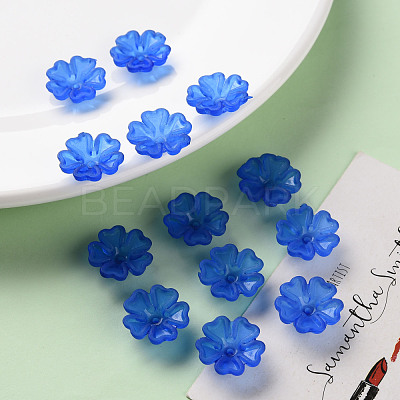 Transparent Frosted Acrylic Bead Caps MACR-S371-04A-751-1