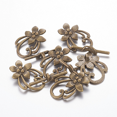Tibetan Style Toggle Clasps X-MLF0677Y-1