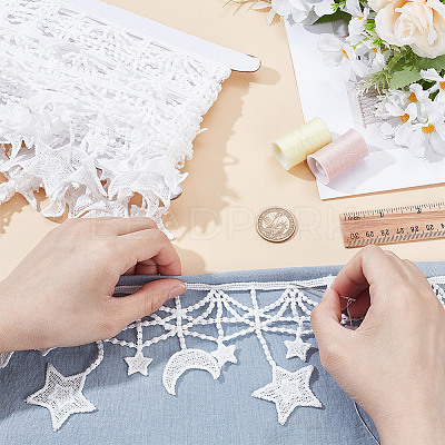 5Yards Polyester Lace Trims SRIB-HY0001-13-1