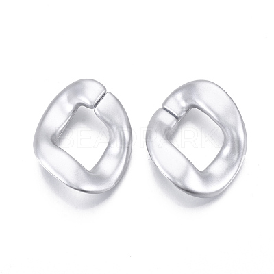 Spray Painted CCB Plastic Linking Rings CCB-R104-01B-03-1