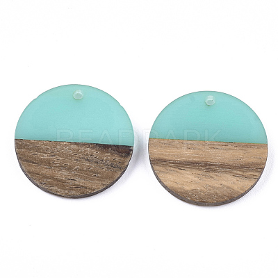 Resin & Walnut Wood Pendants RESI-S358-02D-03-1