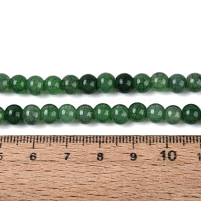 Ombre Effect Dyed Crackle Glass Beads Strands GLAA-Q106-01A-B11-1