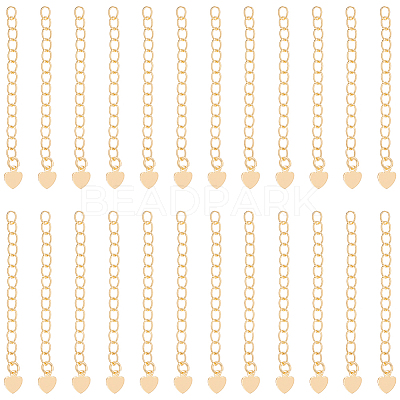 24Pcs Brass Curb Chain Extender KK-UN0001-80-NF-1