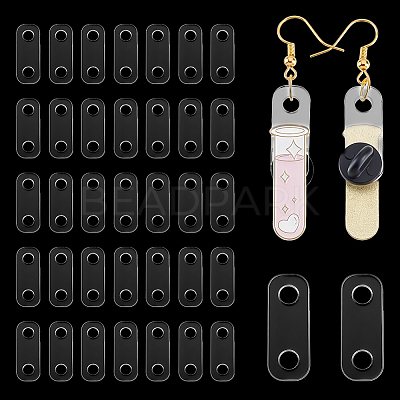 72Pcs Transparent Acrylic Connector Charms TACR-PH0002-01-1