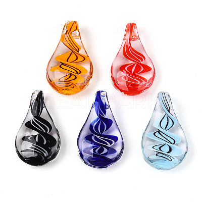 Handmade Lampwork Pendants LAMP-N034-03-1