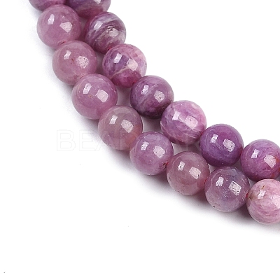 Natural Gemstone Ruby Round Beads Strands G-O017-6mm-06-01-1