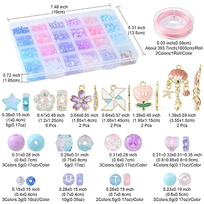 DIY Stretch Bracelet Making Kit DIY-FS0004-03-1