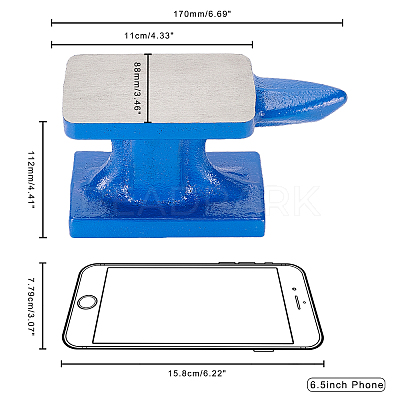 DIY Iron Anvil Tools TOOL-WH0018-76-1