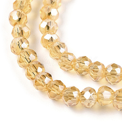 Electroplate Glass Beads Strands EGLA-A034-T8mm-A01-1