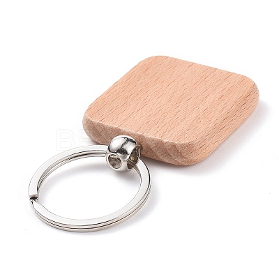 Natural Wood Keychain LS-HJEW-P008-05-1