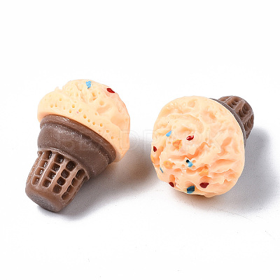 Spray Painted Resin Cabochons CRES-Q215-022G-1