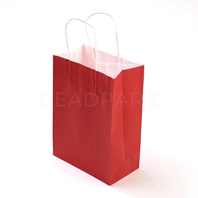 Pure Color Kraft Paper Bags AJEW-G020-A-12-1