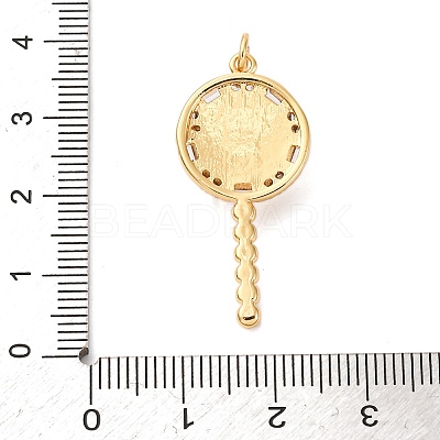 Brass Micro Pave Cubic Zirconia Pendants LS-KK-U076-04G-03-1