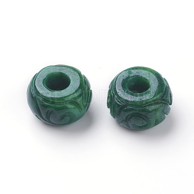 Natural Myanmar Jade/Burmese Jade European Beads G-E418-26-1