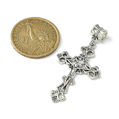 Tibetan Style Alloy European Dangle Charms PALLOY-JF02389-1