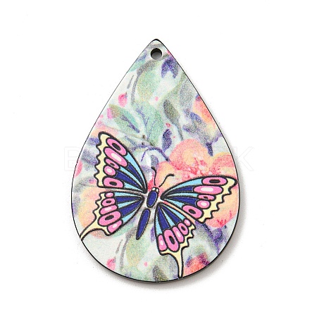 Opaque Acrylic Pendants MACR-D076-02B-1