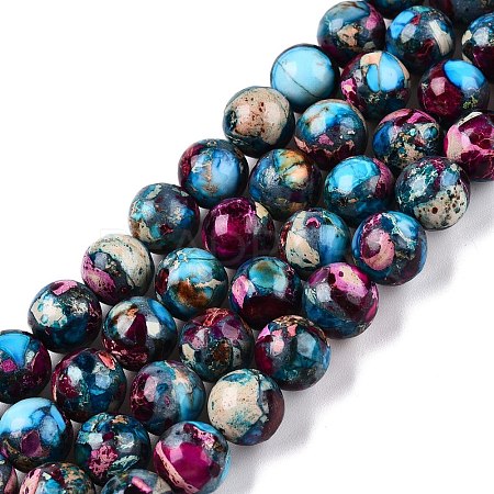 Natural Imperial Jasper Beads Strands G-N342-63E-1