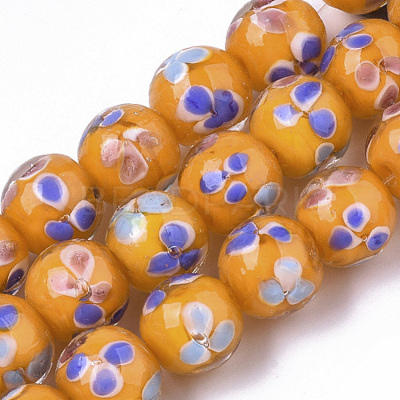 Handmade Lampwork Beads Strands LAMP-T007-03F-1