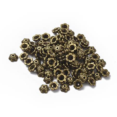 Tibetan Style Bead Caps MLF0571Y-NF-1