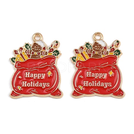 Christmas Theme Alloy Enamel Pendants LS-ENAM-C031-01G-06-1