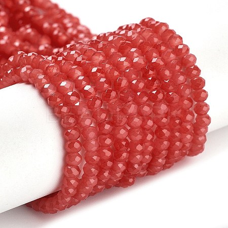 Baking Paint Imitation Jade Glass Bead Strands DGLA-A034-J2MM-A32-1