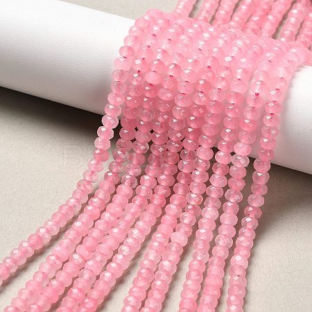 Dyed Natural Malaysia Jade Rondelle Beads Strands G-E316-2x4mm-32-1