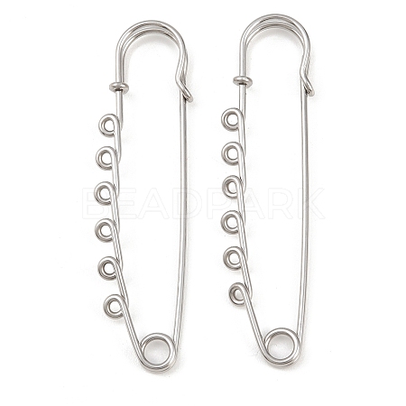 304 Stainless Steel Safety Pins Brooch Findings X-STAS-K252-05D-P-1