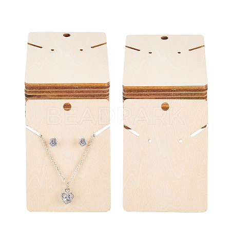 Wood Earring Display Card with Hanging Hole DIY-WH0320-20F-1