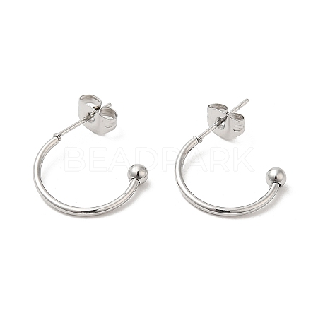 Non-Tarnish 304 Stainless Steel Stud Earring LS-EJEW-H134-02A-P-1
