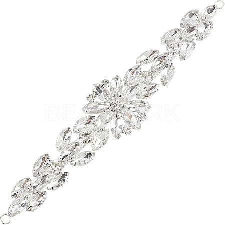 1Pc Shiny Flower Crystal Rhinestone Trim DIY-FG0003-36-1