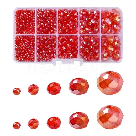 Electroplate Glass Beads Strands EGLA-YW0003-87B-1