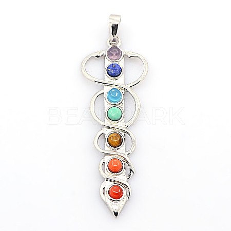 Gemstone Chakras Pendants G-I114-03-1