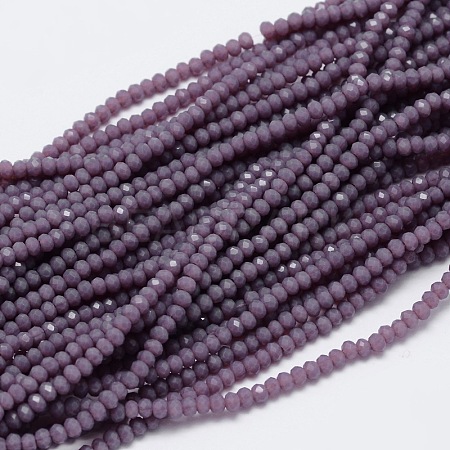 Faceted Rondelle Glass Beads Strands X-GLAA-M028-2mm-A02-1