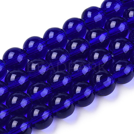 Transparent Glass Beads Strands GLAA-T032-T6mm-15-1