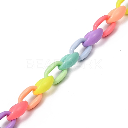 Handmade Acrylic Cable Chains X-AJEW-JB00689-1