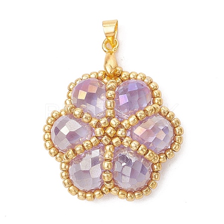 Seed Beads & Glass Beaded Pendants PALLOY-MZ01299-02-1