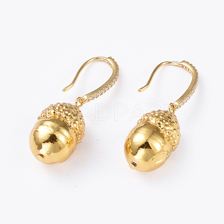 Brass Dangle Earring EJEW-E249-53A-1