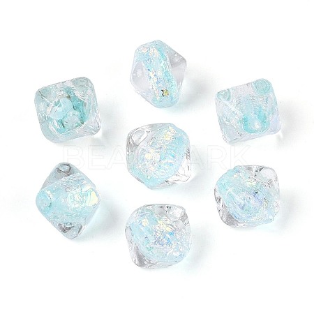 Handmade Foil Glass Beads Strands FOIL-N033-01C-1