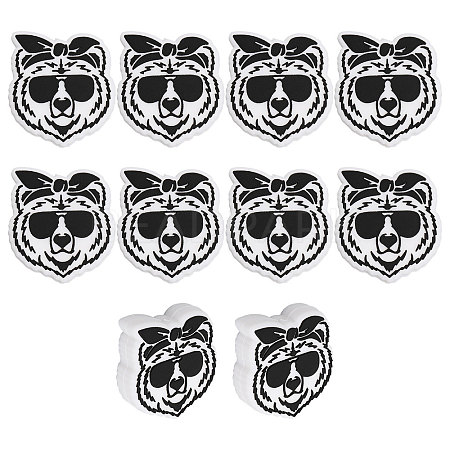 10Pcs Food Grade Eco-Friendly Silicone Beads SIL-CA0001-98-1