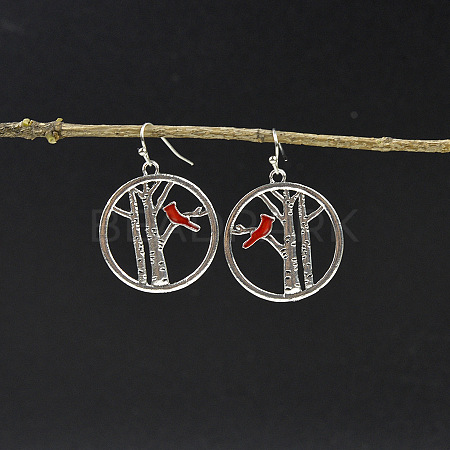 Zinc Alloy Enamel Dangle Earrings FS-WG03B65-01-1