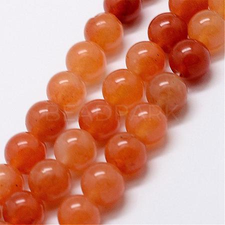 Natural Red Aventurine Bead Strands G-P257-02-6mm-1