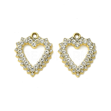 UV Plating Alloy Rhinestone Pendants FIND-B039-02G-07-1